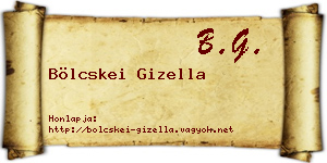 Bölcskei Gizella névjegykártya