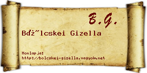 Bölcskei Gizella névjegykártya